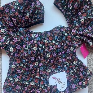 Buddy Love Floral Puff Sleeve Blouse - Multicolor